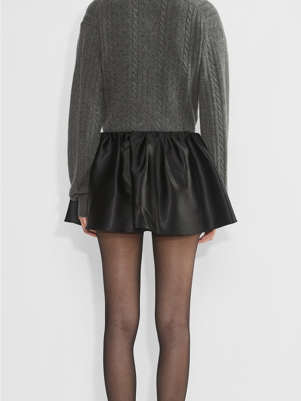 Aritzia Black Mini Skirt with Elastic Waist